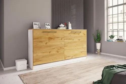Produktbild VCM Schrankbett 180x200 cm – Platzsparendes Wandklappbett mit Lattenrost