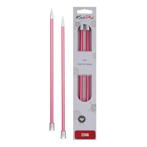 Knit Pro Zing Jackennadeln-40 cm-6,50 mm, Rosa