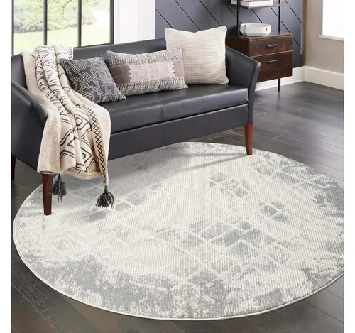 Carpet City Teppich ANTIK215, rund, Höhe: 10 mm, Kurzflor, 3D-Optik, Klassisch-Modern für Wohnzimmer, Schlafzimmer