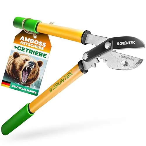 GRÜNTEK GRIZZLY Astschere mit Metall-Amboss von GRÜNTEK