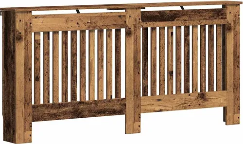 vidaXL Heizkörperabdeckung Altholz 172 x 19 x 81,5 cm - Moderne Radiatorabdeckung aus Holzwerkstoff für stilvolle Räume. Sie schützt vor heißen Oberflächen und bietet zusätzlich Stauraum für Deko. Mit effizientem Wärmefluss und pflegeleichtem Material ist sie die perfekte Lösung für jedes Zuhause.