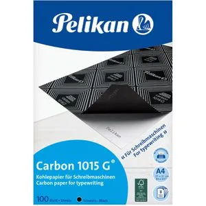 Pelikan Kohlepapier Carbon 1015G, A4, Durchschlag schwarz, 100 Blatt