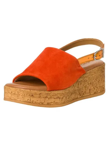 Tamaris Sandalette 1-28393-42 606 weit - Wanderschuhe mit bequemer Sandalette und Keilabsatz, ideal für den Sommer. Hochwertiges Leder und Synthetik, individuelle Anpassung durch Schließe und innovative TOUCH-IT-Technologie für optimalen Tragekomfort.