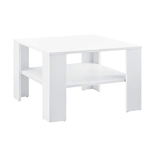 [en.casa] Couchtisch 60x60x40cm - Beistelltisch fürs Wohnzimmer mit stilvollem Design und stabilen Füßen. Hochwertige Verarbeitung und praktische Ablagefläche für zusätzlichen Stauraum.