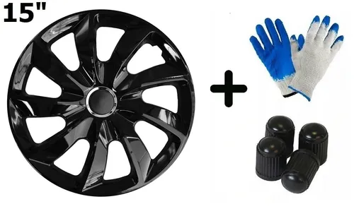 Radkappen Radblenden 15 Zoll Set Schwarz Lack 4 Stk. - Radkappen & Stahlfelgenringe, langlebige Kunststoffkonstruktion mit lackierter Oberfläche für einen stylishen Look und optimalen Schutz der Felgen.