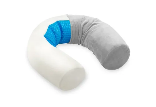 Vitabo Nackenkissen Reisekissen mit Gelpad, Ergonomisches Nackenhörnchen biegsam, 1-tlg.