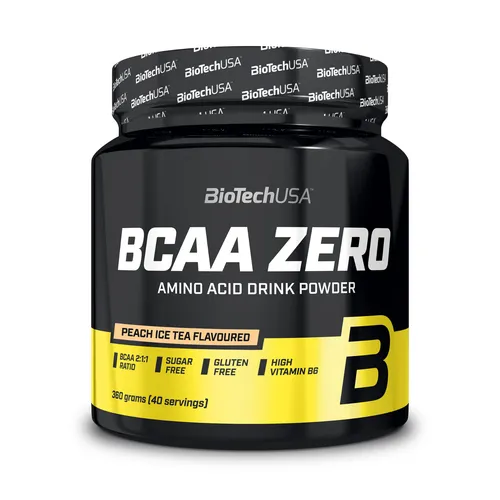 BioTech USA BCAA Zero Pfirsich-Eistee, 360 g - Protein Shakes & Muskelaufbau, zuckerfreies BCAA-Pulver für optimale Regeneration und Muskelaufbau mit erfrischendem Pfirsich-Eistee-Geschmack.
