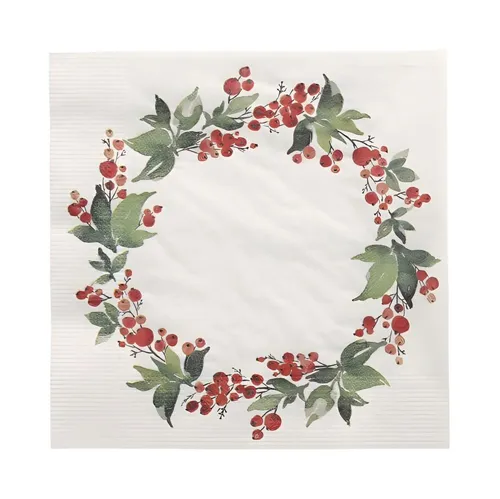 PAPSTAR Papierserviette Servietten, 3-lagig 1/4-Falz 33 cm x 33 cm Holly Crown 300 Stk