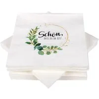 Bestlivings Servietten 33 x 33 cm Schön Das Du Da Bist 3 Lagig 120er Pack