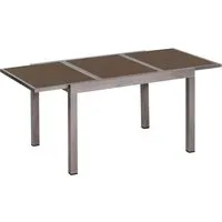 Merxx Ausziehtisch 140 (200) x 90 cm – Flexibler Gartentisch aus Aluminium - Gartentische: Moderner Ausziehtisch mit grauer Glasplatte, der sich von 140 cm auf 200 cm verlängern lässt – ideal für gesellige Runden im Garten.
