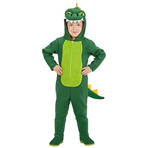Amakando Niedliches Krokodil-Kostüm für Jungen & Mädchen/Grün 116, 4-5 Jahre/Dino Outfit Echse/EIN Highlight zu Kinder-Karneval & Mottoparty