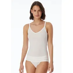 Schiesser Spaghettitop Personal Fit V-Ausschnitt, atmungsaktiv, schmale Träger weiß S (36)