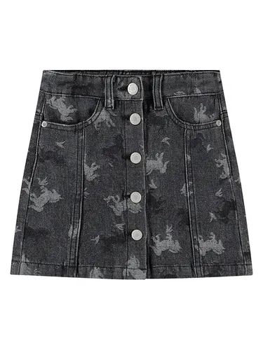 molo Jeans-Rock Anthrazit, Größe 98/104, Kinder