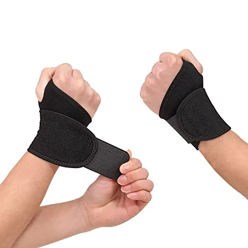 Abnii Handgelenk Bandagen 1Paar Atmungsaktive Verstellbare, für Herren und Damen, Sporttrainingsschutz, Fitness, Schwarze Handgelenkstütze Handgelenkbandage