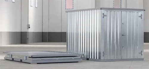 Produktbild Lagercontainer Materialcontainer verzinkter Blechcontainer Werkzeugcontainer 3m