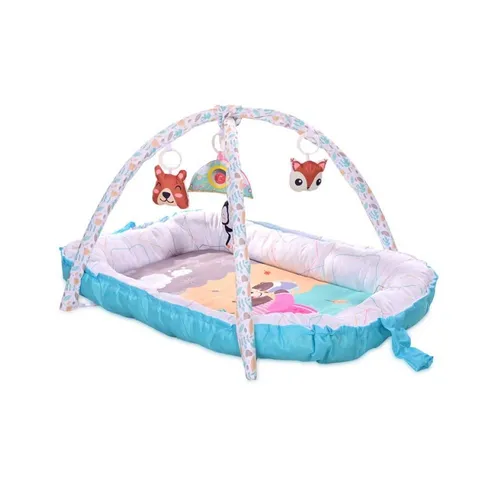 Lorelli Spielbogen Krabbeldecke Nest 2 in 1 - Tagescremes und mehr: Der vielseitige Spielbogen von Lorelli dient als Krabbeldecke und Babynest, ideal für die frühkindliche Entwicklung und Unterhaltung.