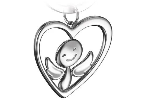 FABACH Schlüsselanhänger Schutzengel Furfur im Herz - Glücksbringer Geschenk - Metall Anhänger