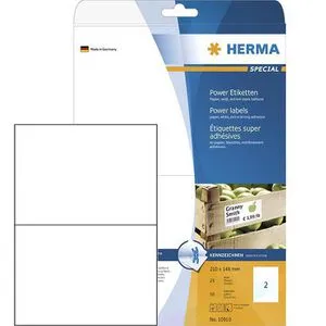 Herma Special 10910 Power Etiketten weiß 210 x 148, 50 Stück