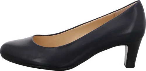 Gabor Damen Pumps Trotteur blau Gr. 71/2 - Elegante Damen Pumps aus echtem Leder in klassischem Blau, mit Soft & Smart Decksohle für höchsten Tragekomfort und einem stilvollen Trichterabsatz.