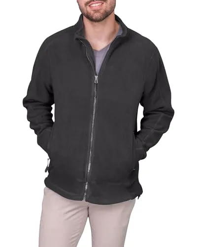 HRM Outdoorjacke Men’s Full-Zip Fleece Jacket L - Funktionsjacke aus 100% Polyester in Dark Grey, ideal für Outdoor-Aktivitäten und bietet hervorragende Wärmeisolierung.