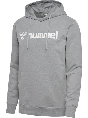 hummel Verstellbare Taille Kapuzenpullover Hmlgo Erwachsene - Hoodies aus Bio-Baumwolle mit Druck auf Wasserbasis, seitlichen Taschen und normaler Passform für optimalen Komfort.