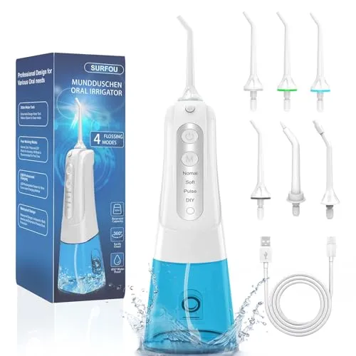 SURFOU Kabellose Munddusche Water Flosser