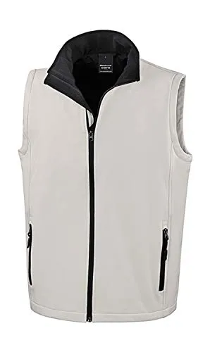 Result Herren Core bedruckbare Bodywarmer Jacke, Weiß (Whi/Blk), XL