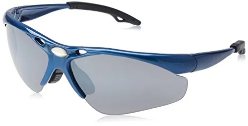 Point Sonnenbrille Glissando, blau metallic, 26300001 - Stylische Sonnenbrille mit blau metallic Rahmen und silber verspiegelt Gläsern. Inklusive Wechselgläsern in gelb und klar für vielseitigen Einsatz.