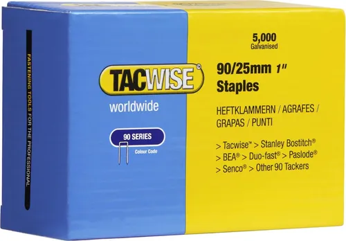 TACWISE Schmalrückenklammern 90/25 mm verzinkt 5.000 Stück von Tacwise