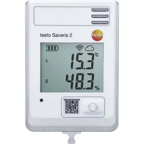 Testo 0572 2034 Saveris 2-H1 Multi-Datenlogger - Elektrische Messgeräte zur Temperatur- und Feuchtigkeitsüberwachung, mit WLAN-Anbindung und sofortiger Benachrichtigung bei Grenzwertüberschreitungen.