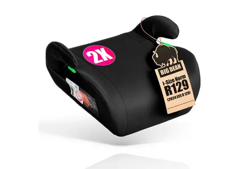 BigDean Kindersitzerhöhung i-Size Norm R129 Schwarz - Kinderautositze für 125–150 cm, geprüft nach i-Size Norm R129. Robuste HDPE-Sitzschale, leicht und kompakt – ideal für unterwegs. Abnehmbarer Bezug für einfache Pflege.