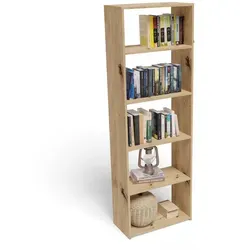 Produktbild Matkam Möbel Bücherregal Eiche Artisan, 60x180 cm – Stilvolles Design für Ihr Zuhause