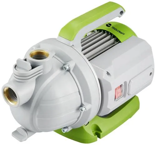 TOOLCRAFT Gartenpumpe 5000 l/h 43m - Wasserpumpen, leistungsstarke Gartenpumpe mit einer Fördermenge von 5000 l/h und einer Förderhöhe von 43m – ideal für Bewässerung und Entwässerung.