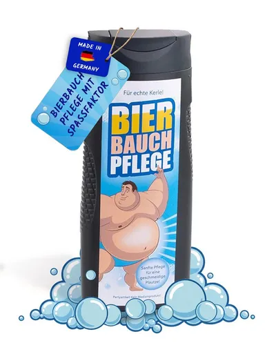 Deggelbam Pflege-Geschenkset Bierbauchpflege Shampoo für den Mann mit einem tollen Bierbauch Biergeschenk - Bier - Bierliebhaber, Männergeschenk - Lustiges Geschenk für den Mann