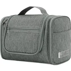 Kulturtasche Groß für Reisen und Camping – Grau - Praktische Kulturtasche in Grau für Damen und Herren. Mit 17 Fächern für optimale Organisation und robustem, wasserabweisendem Material. Ideal für Reisen, Camping und Fitness – alles griffbereit und gut verstaut!