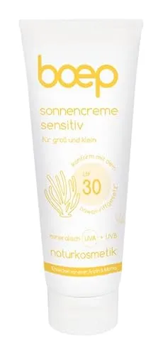 boep Sonnencreme Sensitiv LSF30 | Mineralischer Schutz für Babys, Kinder & Erwachsene - Sonnencreme für empfindliche Haut: Parfümfrei, vegan und dermatologisch getestet. Sofortiger Schutz mit Zinkoxid, ideal für die ganze Familie und ohne bedenkliche Inhaltsstoffe.