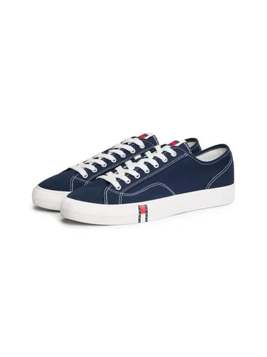 Tommy Jeans ARCHIVE VULC Y2K Sneaker Freizeitschuh mit Plateau, blau 41 EU - Sportlicher Halbschuh mit 3 cm Plateauhöhe, ideal für den Alltag. Aus Baumwolle mit herausnehmbarer Innensohle und robustem Gummiprofil für optimalen Komfort.