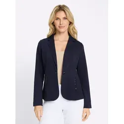 Sieh an! Blusenblazer Jersey-Blazer Langarm blau 48
