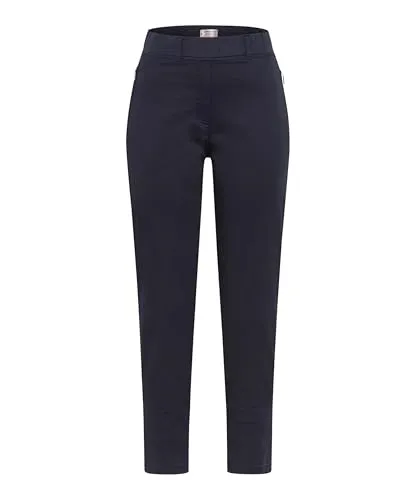 Raphaela by Brax Damen Lavina Zip 6/8 Super Light Cotton Hose, Navy, 34W / 32L EU