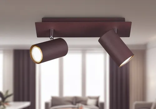 Trio Leuchten Deckenleuchte Marley 802400224 - 2-flammige Deckenleuchte aus rostfarbigem Metall, dreh- und schwenkbare Spots für flexible Lichtgestaltung – ideal für jeden Raum.