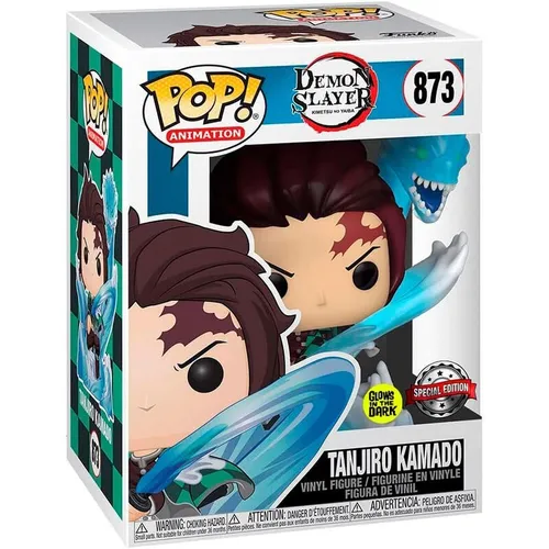 FUNKO POP! Demon Slayer Tanjiro Kamado #873 - Exklusive Sammelfigur - Erlebe die Welt von Demon Slayer mit der exklusiven Tanjiro Kamado Figur. Diese ca. 9,5 cm große Sammelfigur begeistert durch Detailtreue und leuchtende Farben – perfekt für Fans und Sammler!