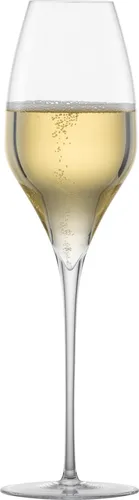 Zwiesel Glas Champagnerglas Alloro (2er Set) - Handgeblasen - Elegant handgeblasene Champagnergläser mit Moussierpunkt für perfekte Perlage. Ideal für gesellige Anlässe und individuellen Genuss. Hochwertige Glaskunst aus Europa, spülmaschinenfest und langlebig.