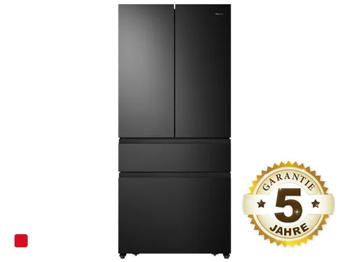 Hisense French Door RF540 RF540N4SBF2 - 181,7 cm, schwarz - Kühlschrank mit 4-Sterne-Gefrierfach und Total No-Frost Technologie, ideal für eine effiziente Lagerung von Lebensmitteln.
