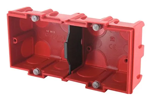 Legrand LEG90532 Batibox Box für Betonstein/Ziegelwände, 2 Löcher, Tiefe 40 mm