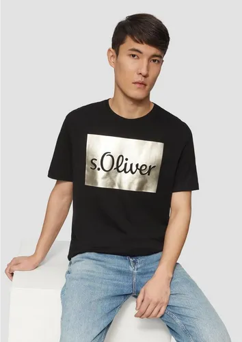 s.Oliver T-Shirt mit Metallic-Print Rundhals, kurzarm von s.Oliver