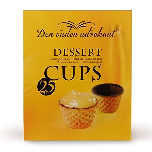 Waffelbecher mit Zartbitterschokolade, 25 Stück