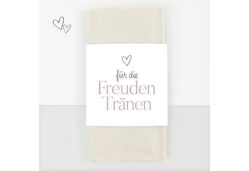 white & ivory Papierdekoration Freudentränen Banderole, herz rosa, 50 Stück, aus recyceltem Papier