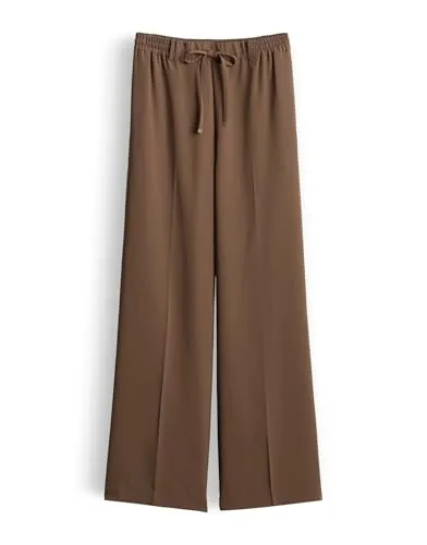 someday Damen Wide Leg Pants | CEVIL Ease Wide Leg Pants mit Komfortbund Hazelnut, 36