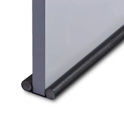 HOOZ Zugluftstopper für Türen, PU Leder Türdichtung Luftzugstopper mit Doppeldichtung, Zuschneidbar Tür Zugluftstopper Windstopper und Türluftstopper (Schwarz, 1 Stück)