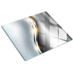 Tulup Glasplatte, Silber, Glas, 60x0.4x52 cm, Küchen, Küchenelektrogeräte, Herde, Herdabdeckplatten